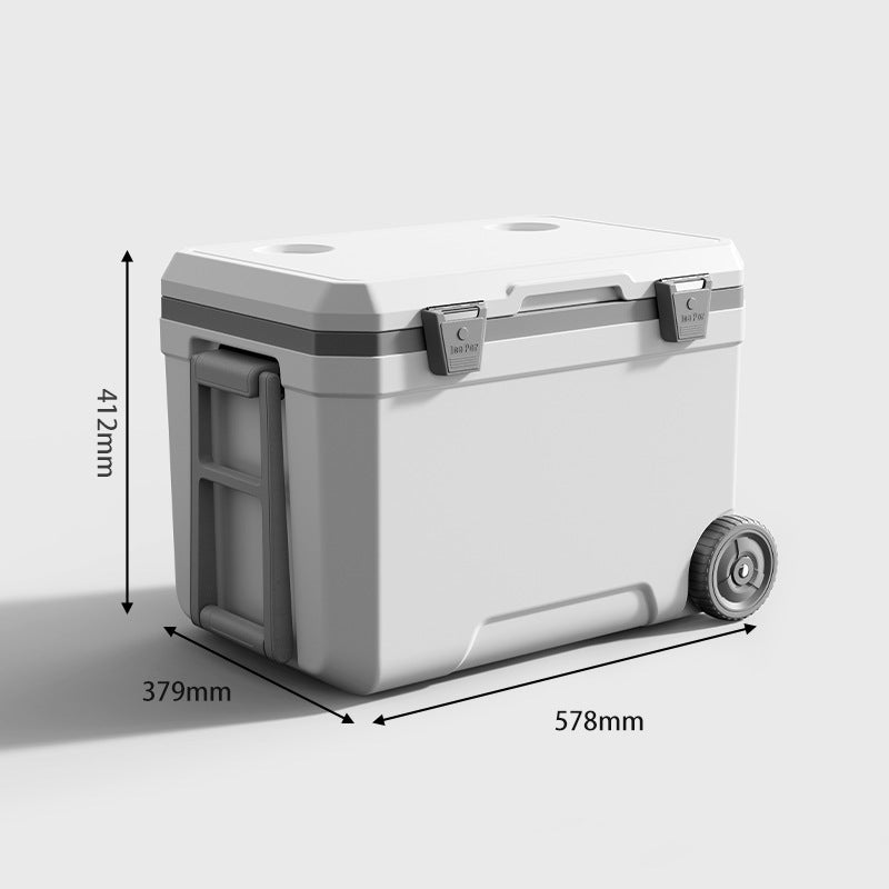 45-liter Outdoor Trolley Insulation Box, Car Camping Pulley